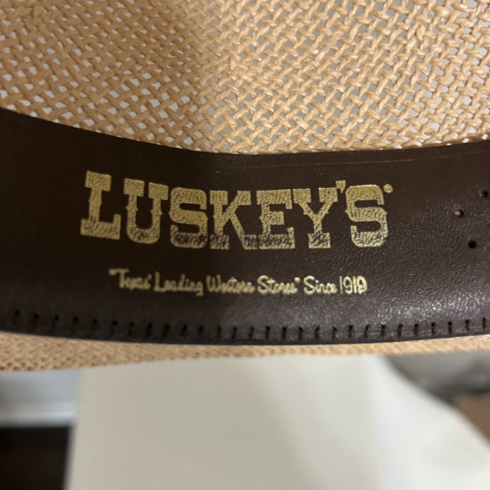 NWOT Vintage Milano (Luskey's) Cavender's Men's Straw Hat SKU 202 - Picture 5 of 6